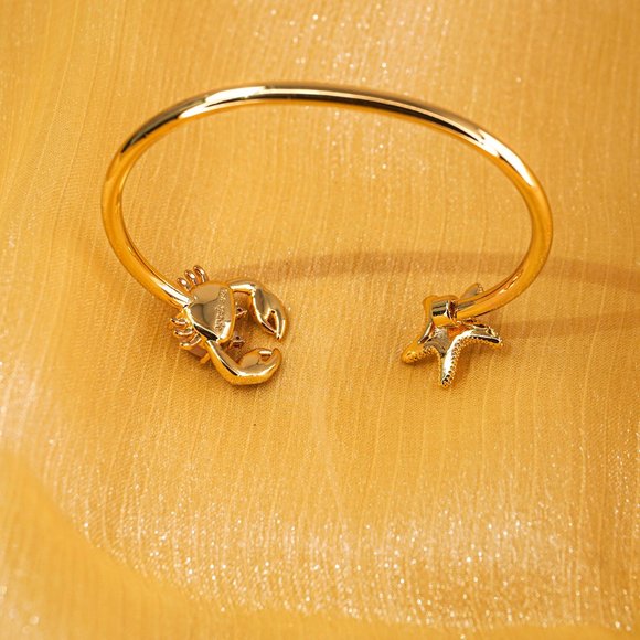 Kate Spade Sea Star Crab & Starfish Flex Cuff (NEW with GIFT BAG) - Picture 4 of 4
